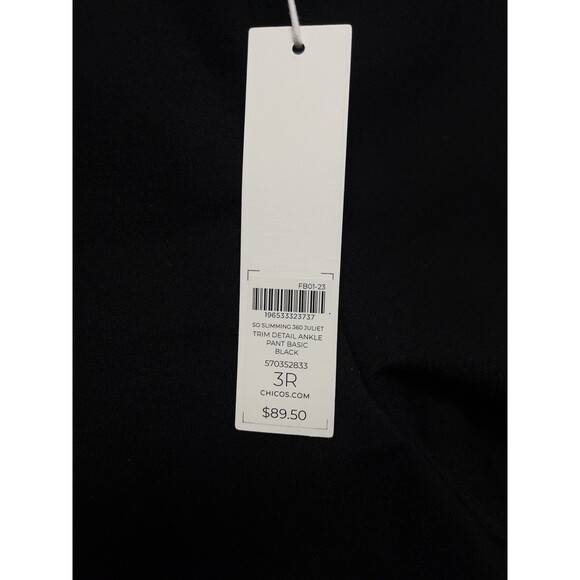 Chico's So Slimming Juliet Slim Leg Women's Pull-On Pants Size 3 / U.S. Sz 16 - Picture 12 of 16